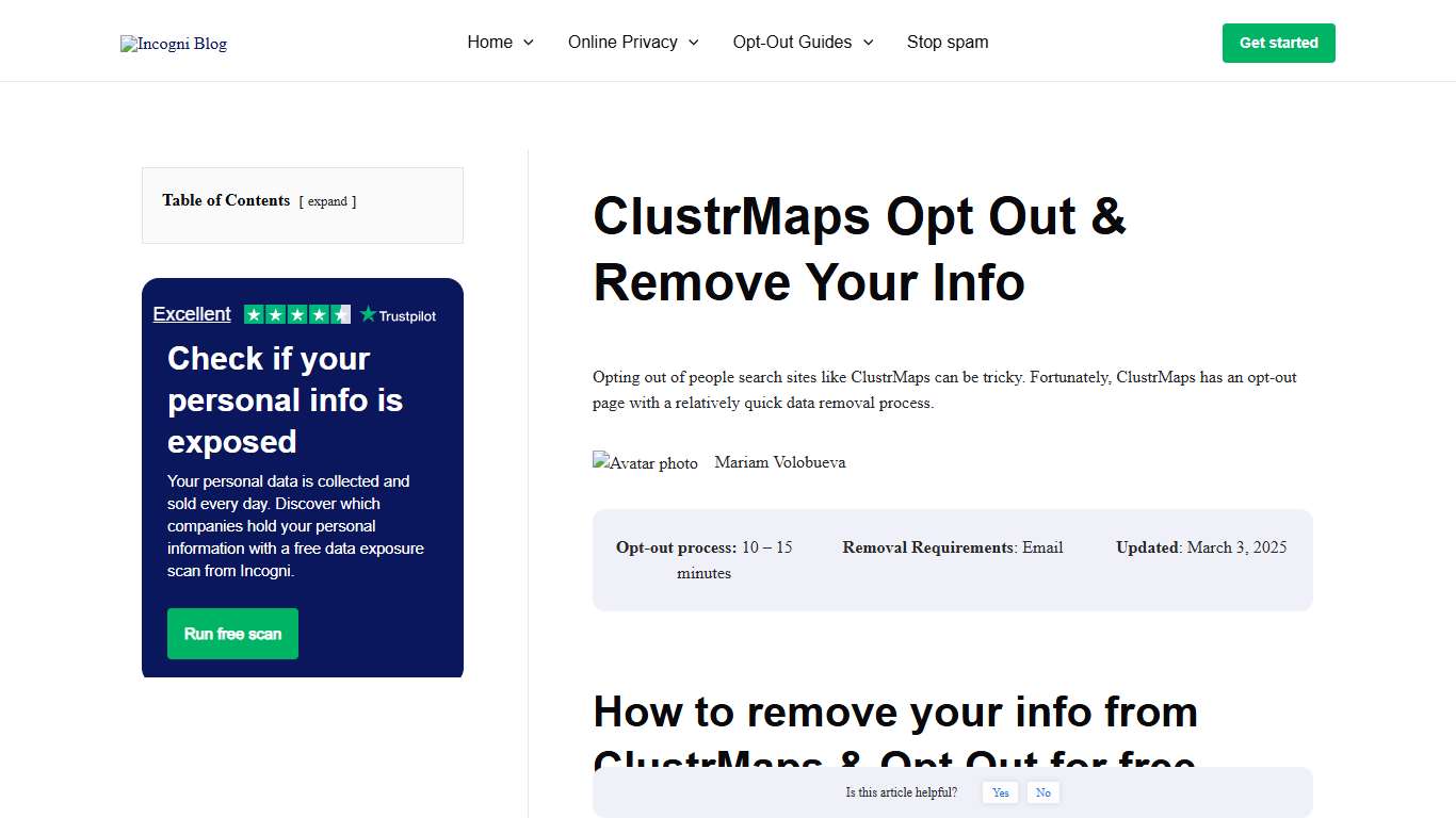 ClustrMaps Opt Out & Remove Your Info [2026] Incogni