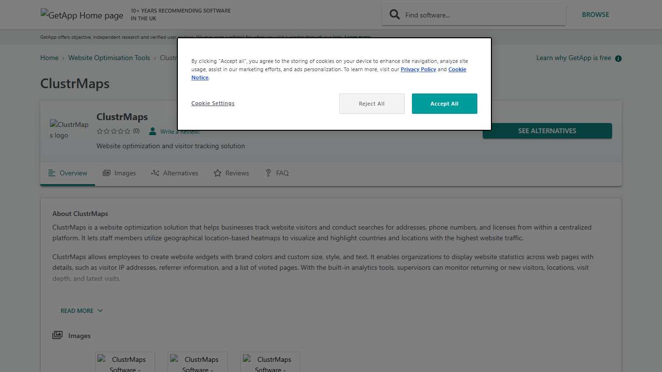 ClustrMaps Reviews, Prices & Ratings GetApp UK 2026